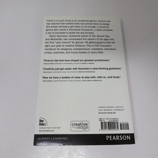 The 46 Rules of Genius an Innovator's Guide to Creativity Marty Neumeier 2014 PB