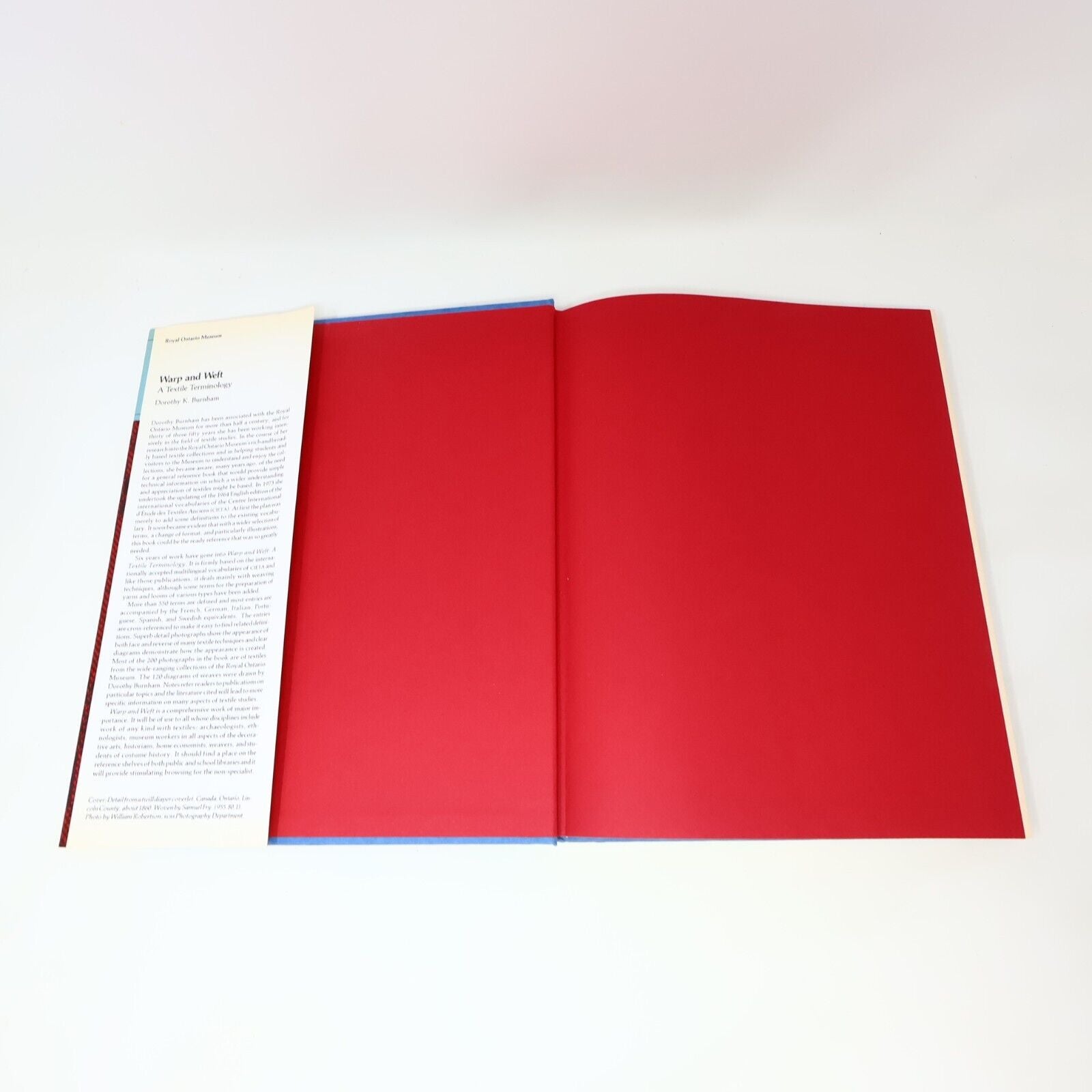 1980 Warp and Weft a Textile Terminology by Dorothy K. Burnham Hardcover HC ROM