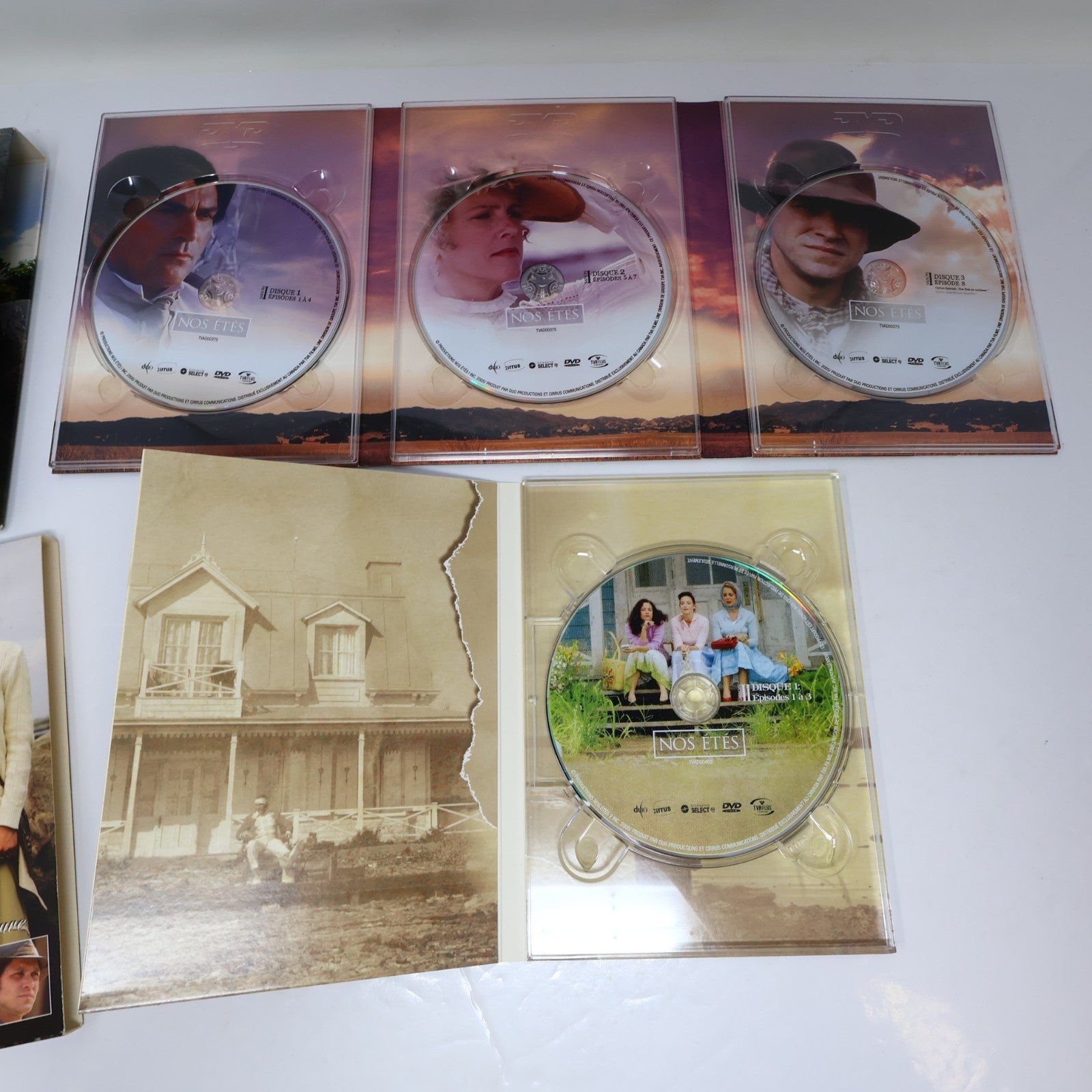 Nos Étés Saison #1-2-3-4 Lot 4 DVD Série Complète Patrick Labbé/Fanny Mallette