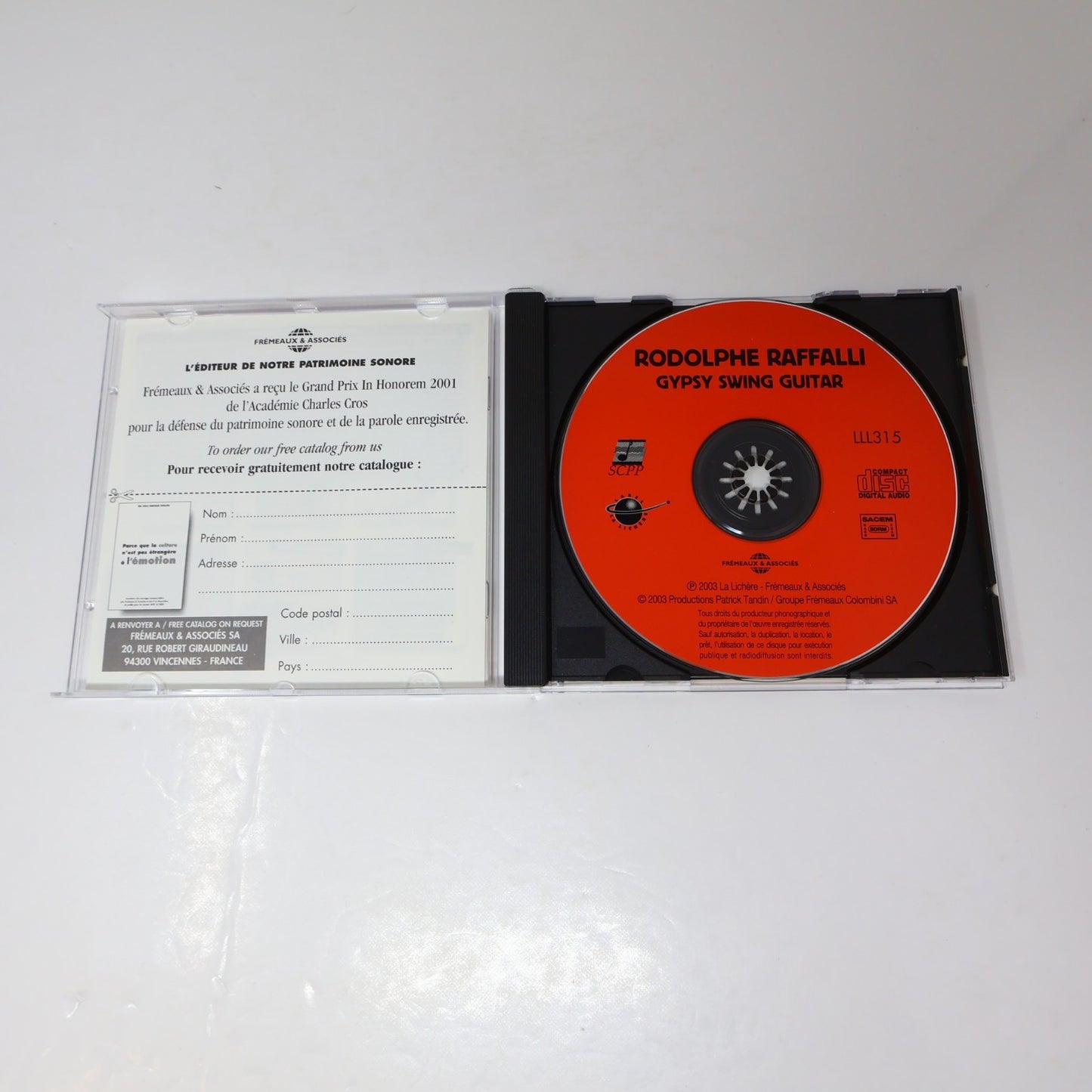 Rodolphe Raffalli CD Gypsy Swing Guitar Jazz Twelfth Year/Alfonsina Y El Mar