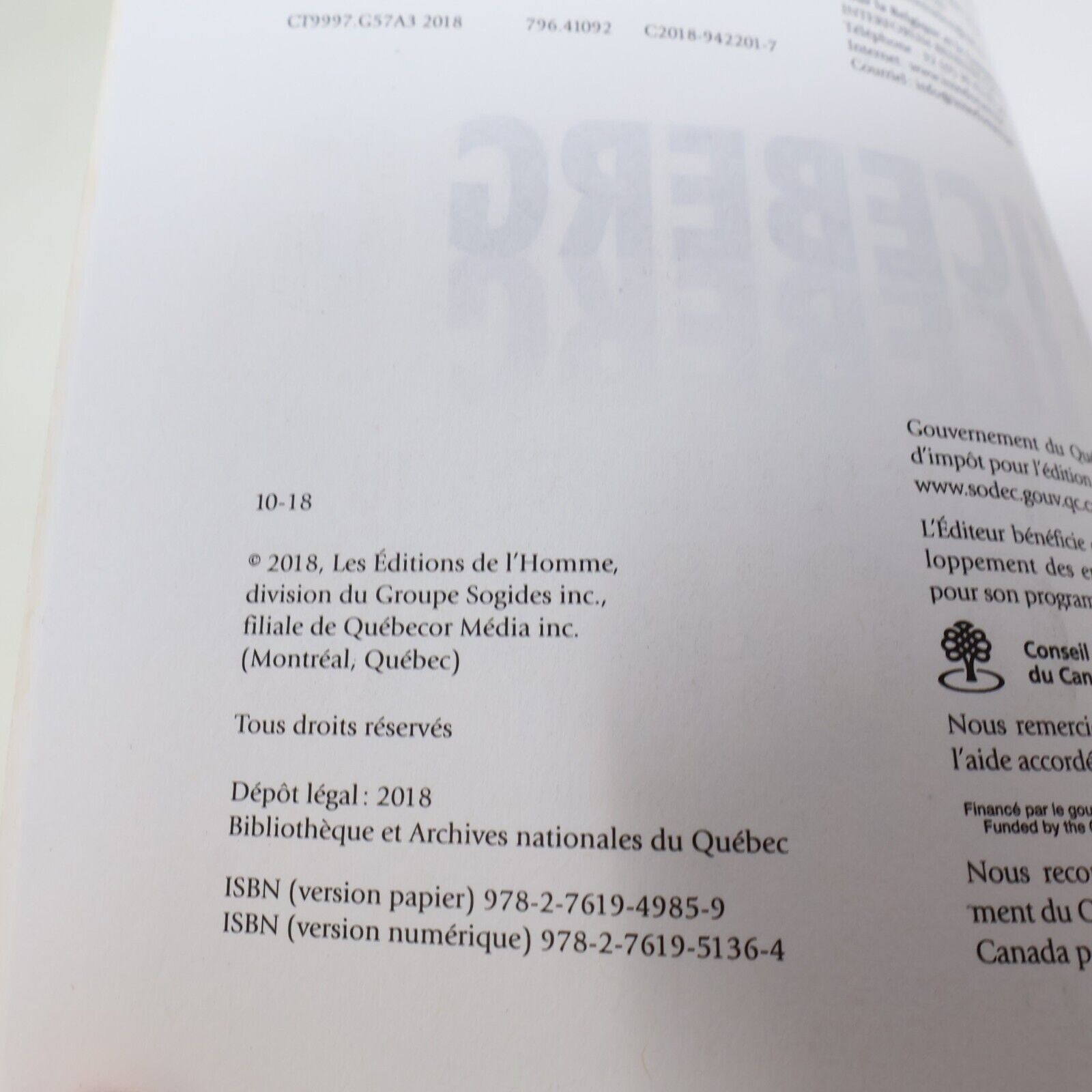 2018 L'Iceberg ou Comment Je Suis Devenu Hugo Girard Sonia Sarfati De L'homme PB