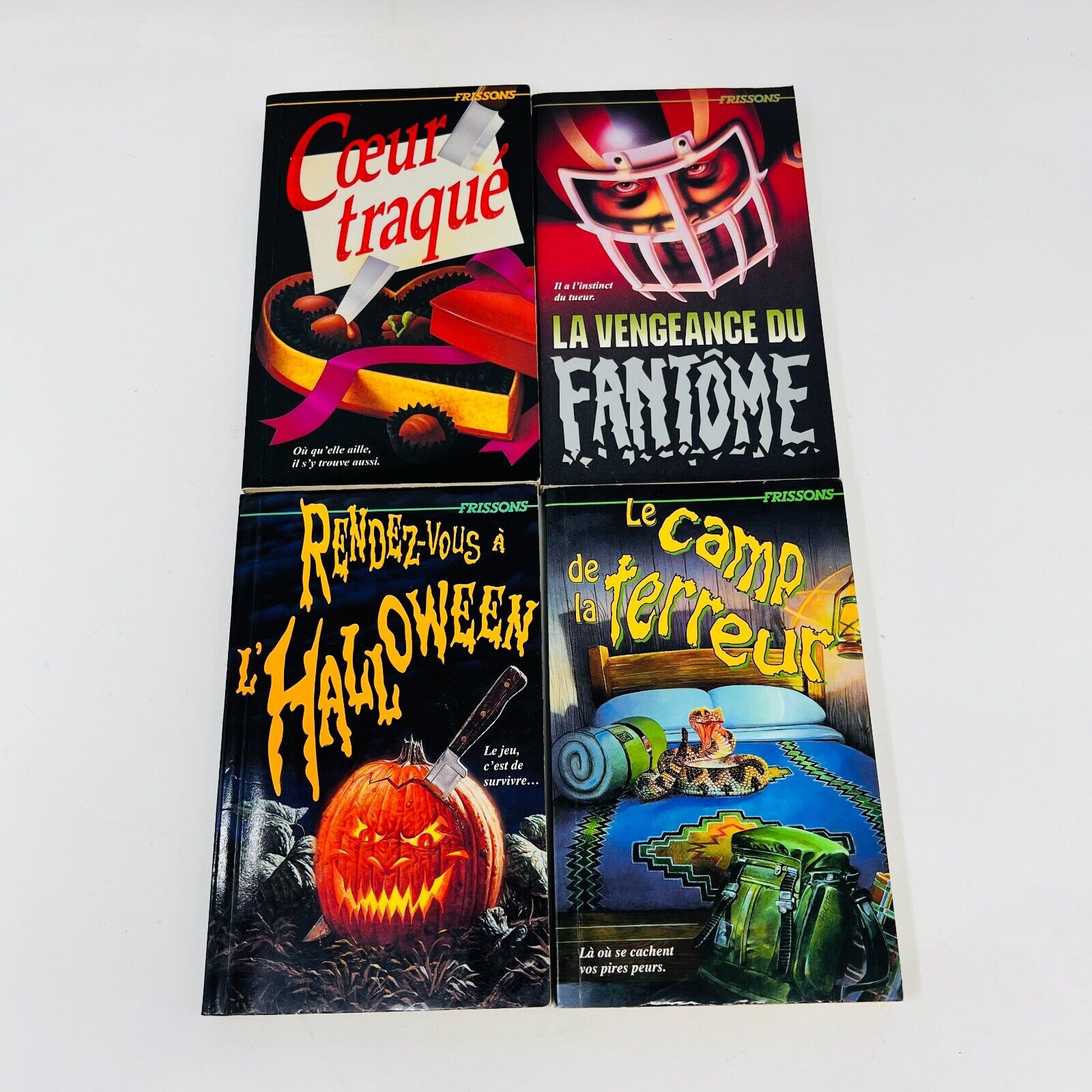 16x Frissons EH Lot Livres Cauchemars/Menaces/La Cible/Jumelles Stine Français