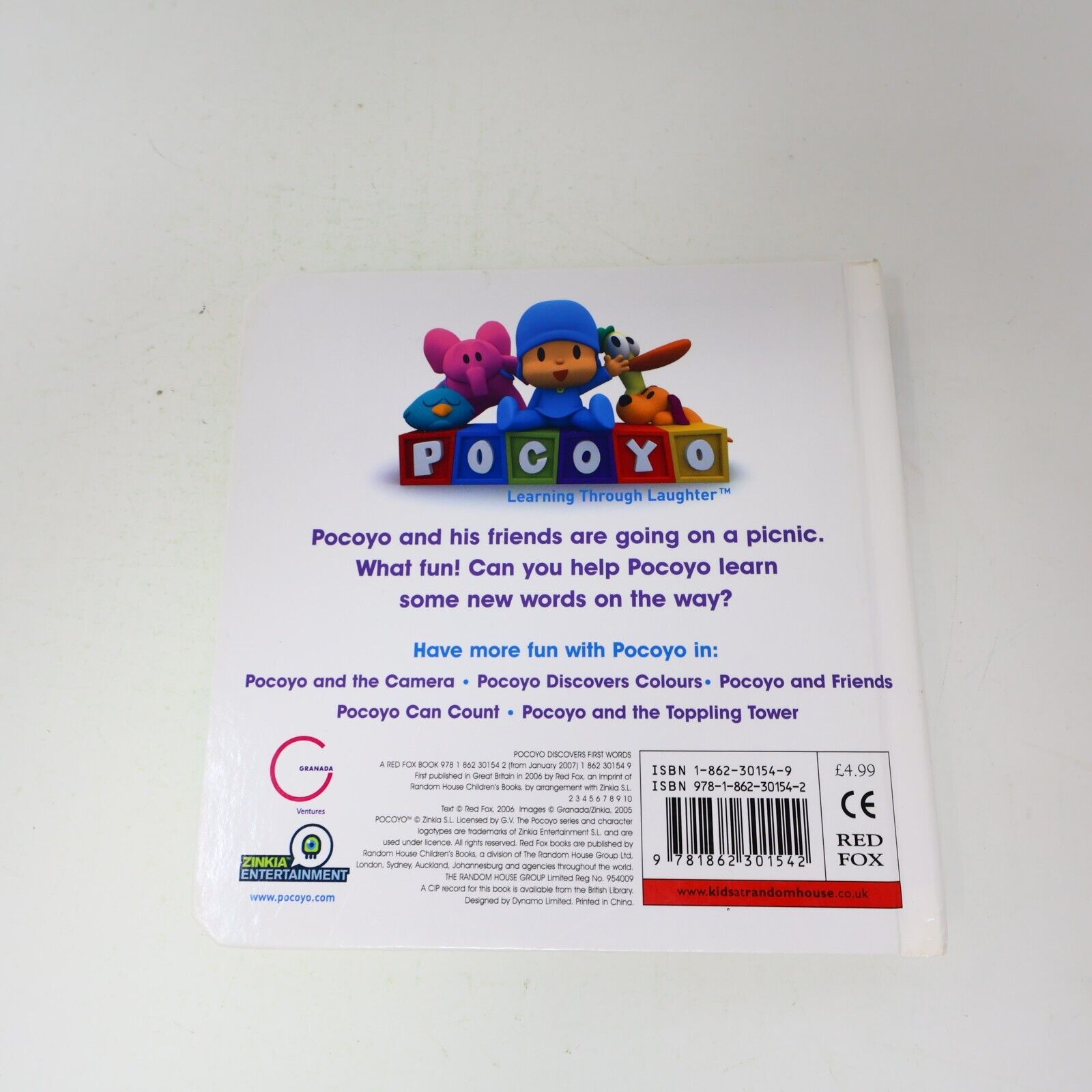 Pocoyo Lot 3 Books Young Children Feelings Colors First Words Red Fox Hardcover