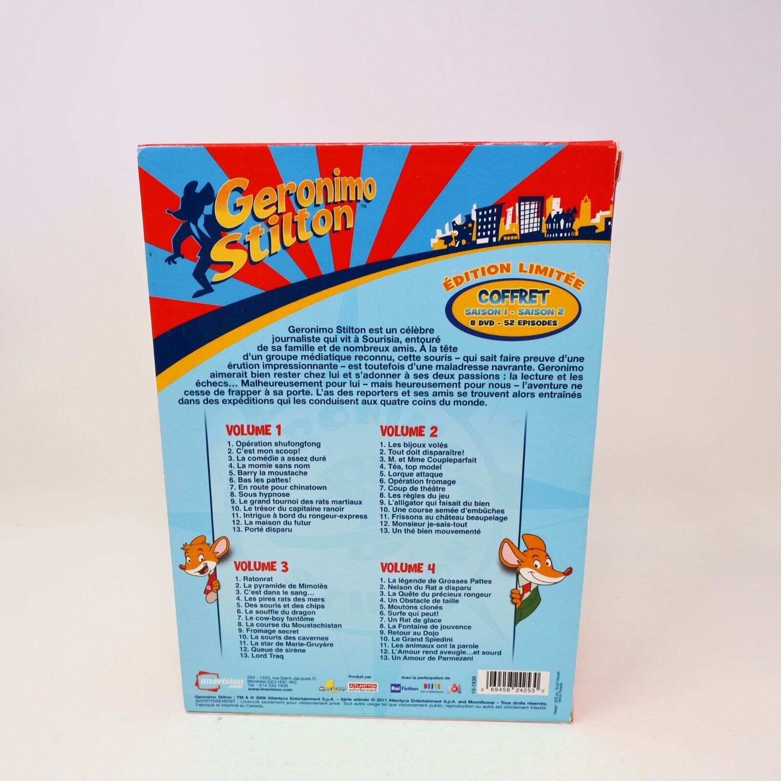 Coffret Geronimo Stilton Saisons 1 & 2 DVD Édition Limitée Testé NTSC Français