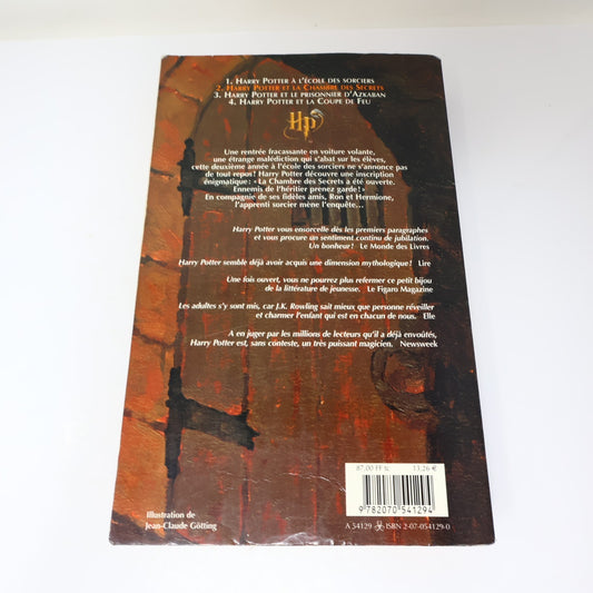 Harry Potter et la Chambre des Secrets J.K. Rowling 2001 PB Grand Format Livre