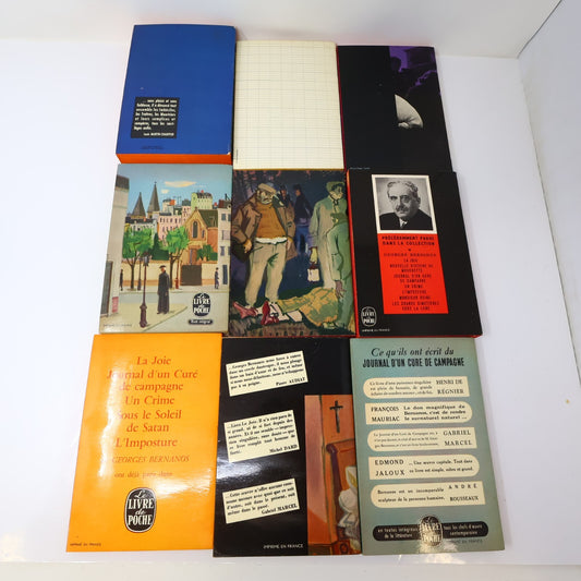Georges Bernanos Lot 9 Livres Poche Dialogues d'Ombres/L'Imposture/Un Crime 60s