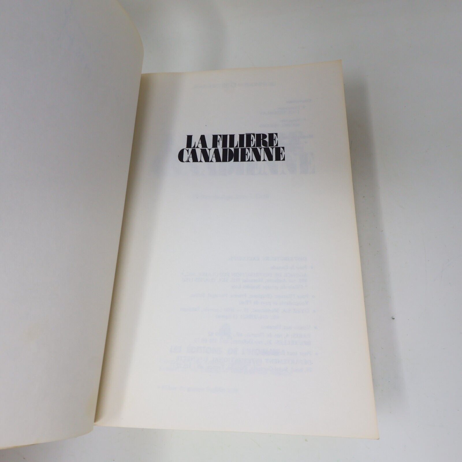 1975 La Filière Canadienne Jean-Pierre Charbonneau Sociologie Crime Mafia Livre