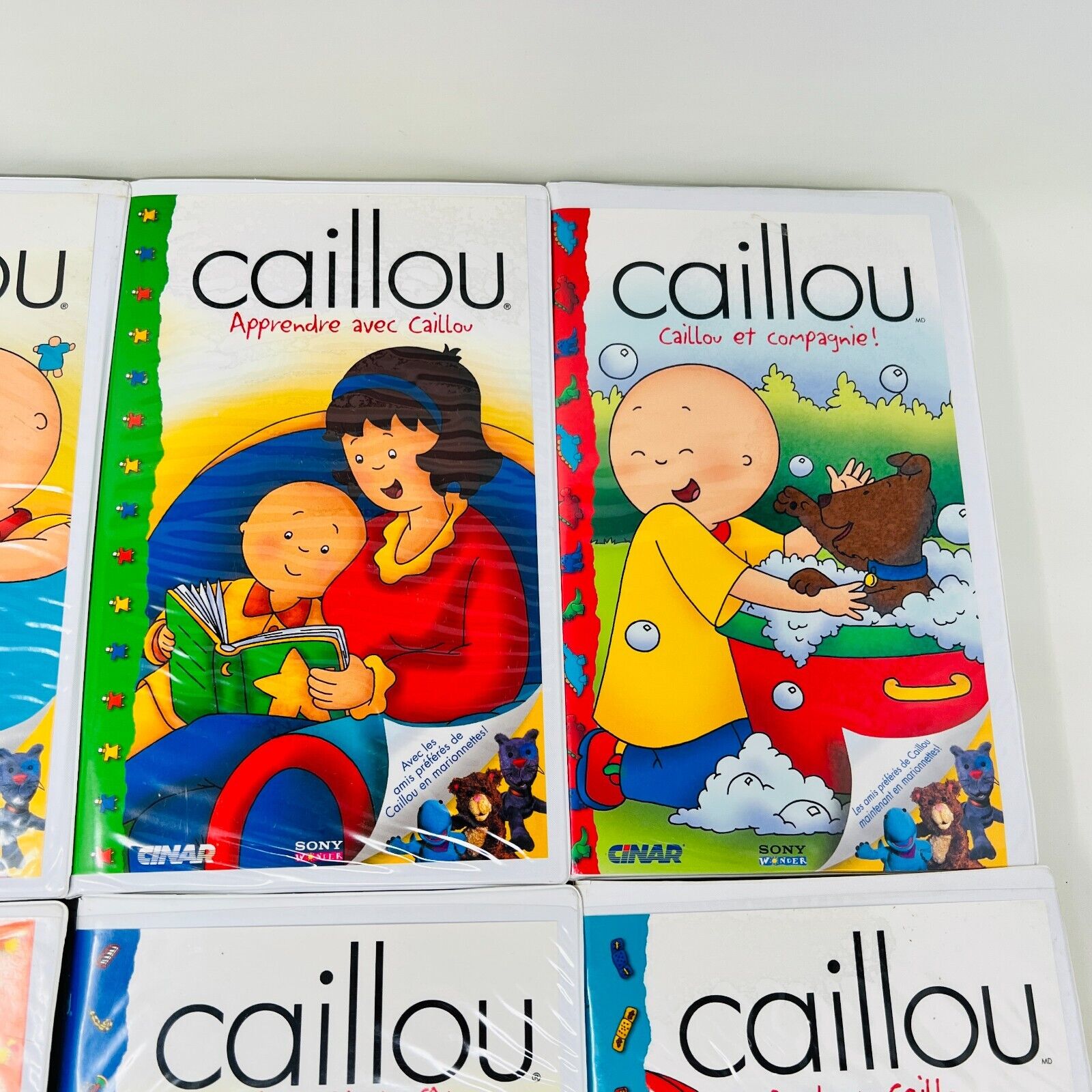 8x Caillou VHS en Français/in French Testés Cinar NTSC Lot Set Docteur Caillou