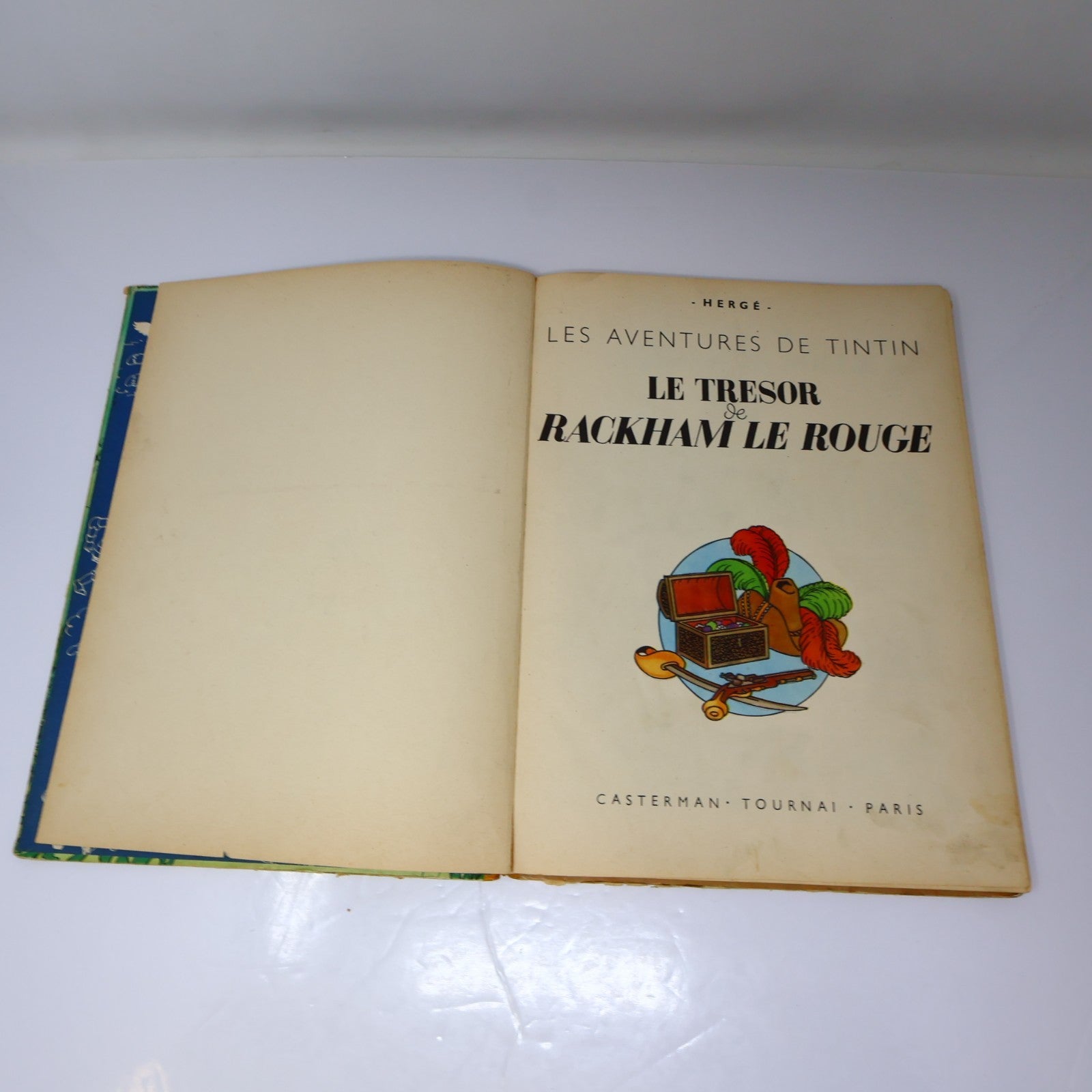 Tintin Le Trésor de Rackham le Rouge Hergé Casterman 1955 B12 Belgique Français