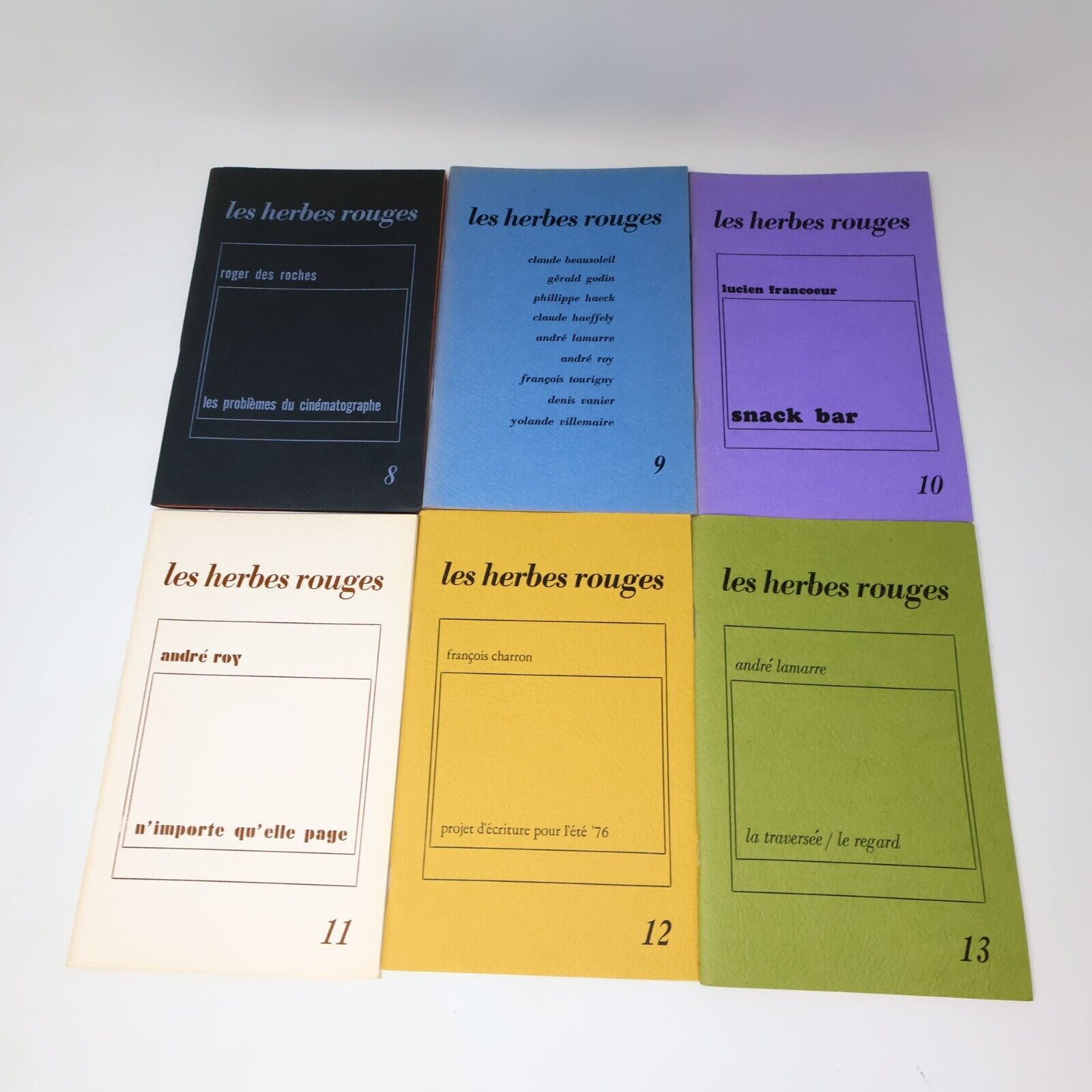 Les Herbes Rouges #2-20, 147 Poésie Québec Fée des Étoiles Lot 20 Livres 70s PB