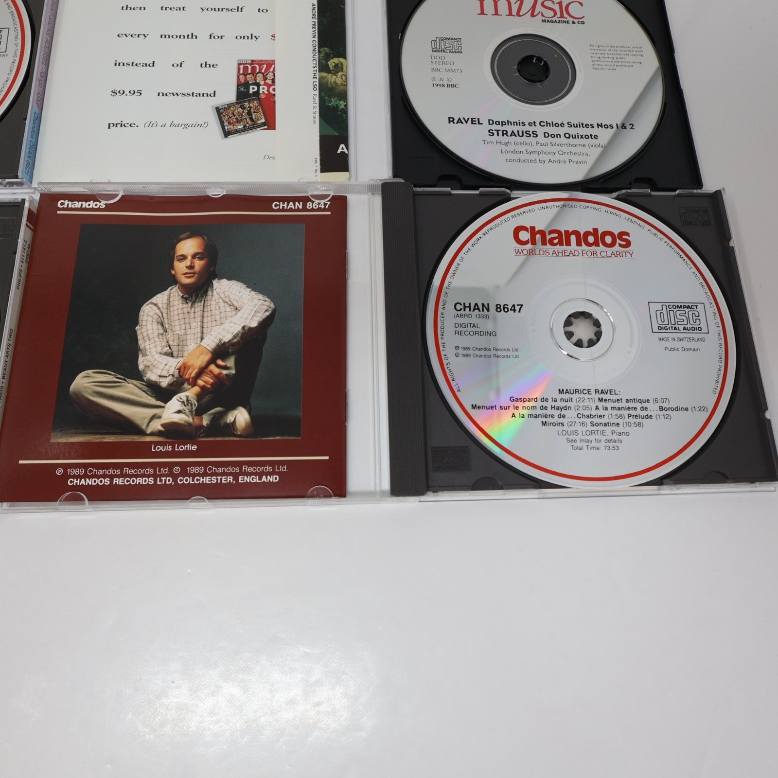 Ravel 6 CD Lot Louis Lortie/Charles Dutoit/André Prévin Piano Music #1-2/Bolero