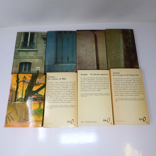 Aragon Lot 8 Livres Les Communistes 1-4/Aurélien/Beaux Quartiers/Cloches de Bâle
