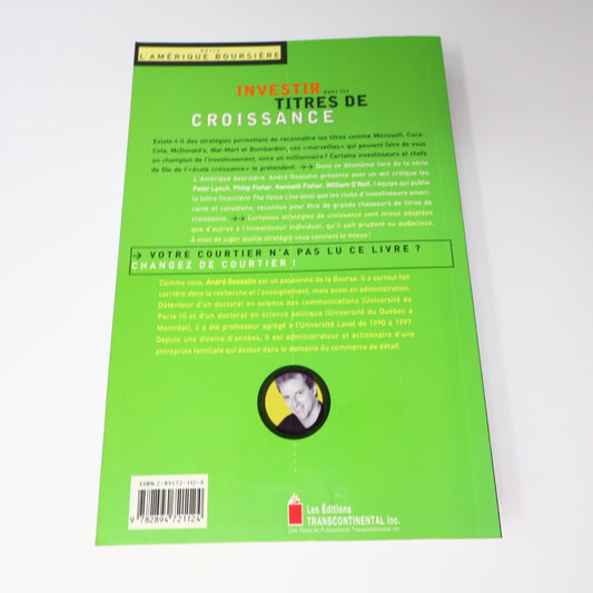 1999 L'Amérique Boursière #2 Investir dans les Titres de Croissance Bourse Livre