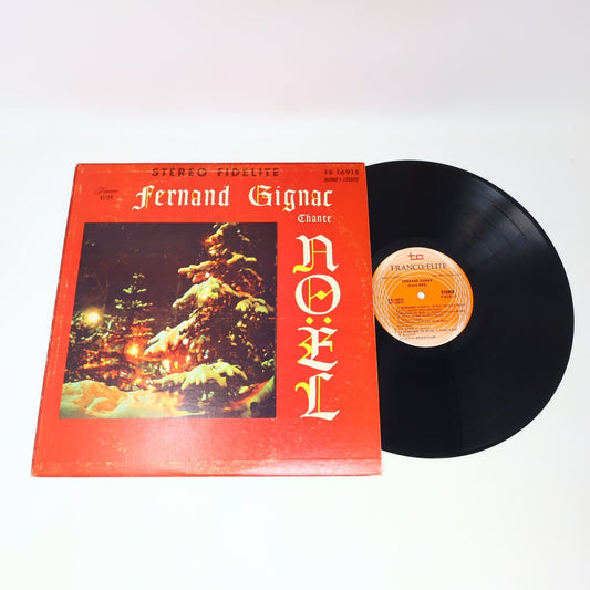Fernand Gignac Chante Noël Disque LP Petit Papa Noël Blanc Ave Maria FS 16915
