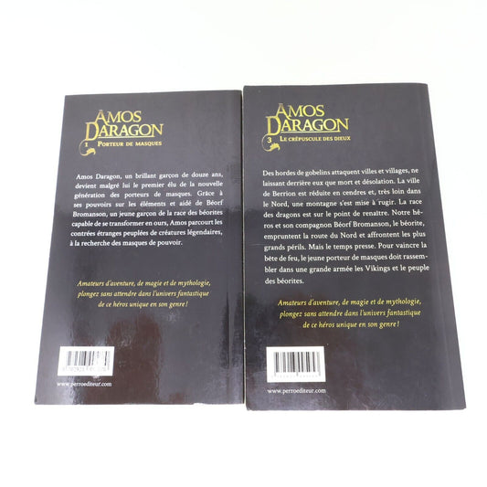 Lot 2 Livres Amos Daragon #1, 3 Bryan Perro Perro Éditeur Fantastique Français