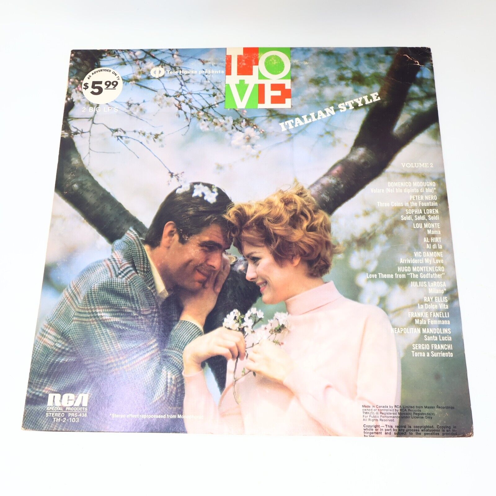Love, Italian Style 2x LP Record Vinyl 1973 RCA PRS-438 Mama Volare Che La Luna