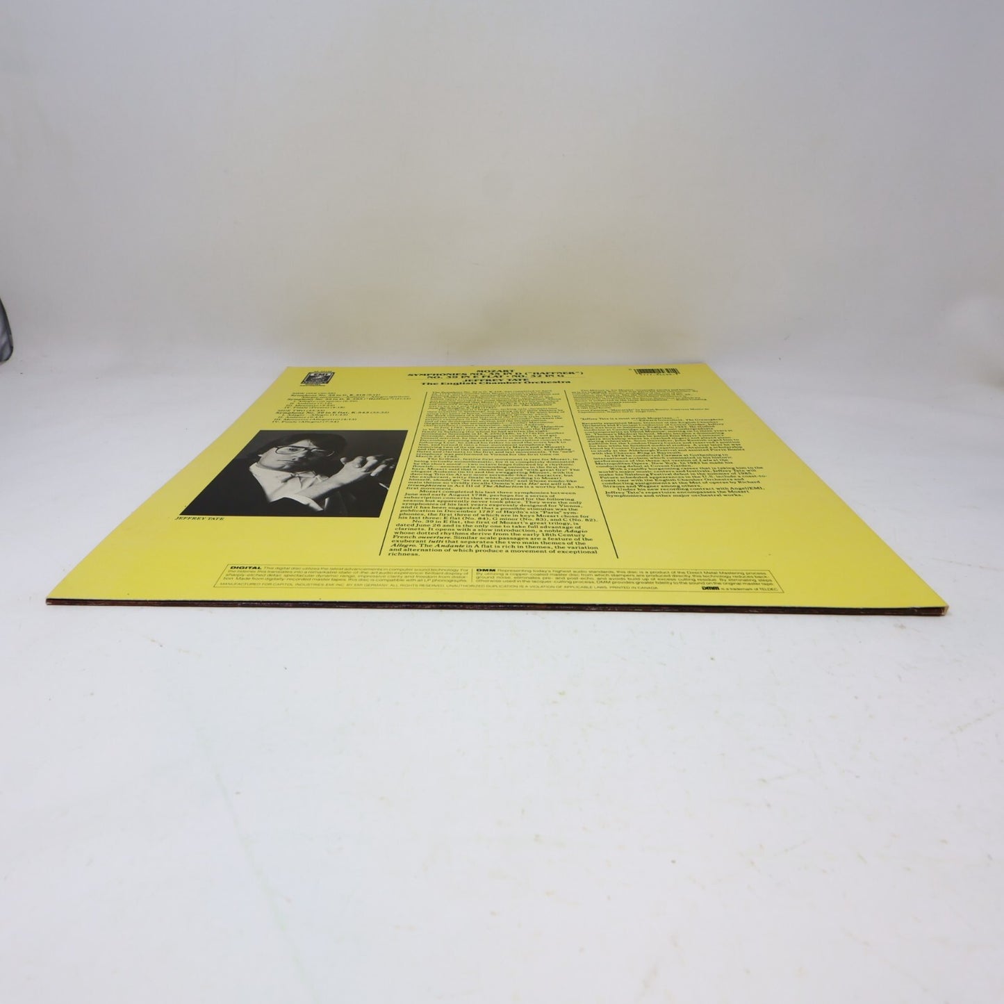 Jeffrey Tate Conducts Mozart English Chamber Orchestra Record AE-34439 Emi 1985