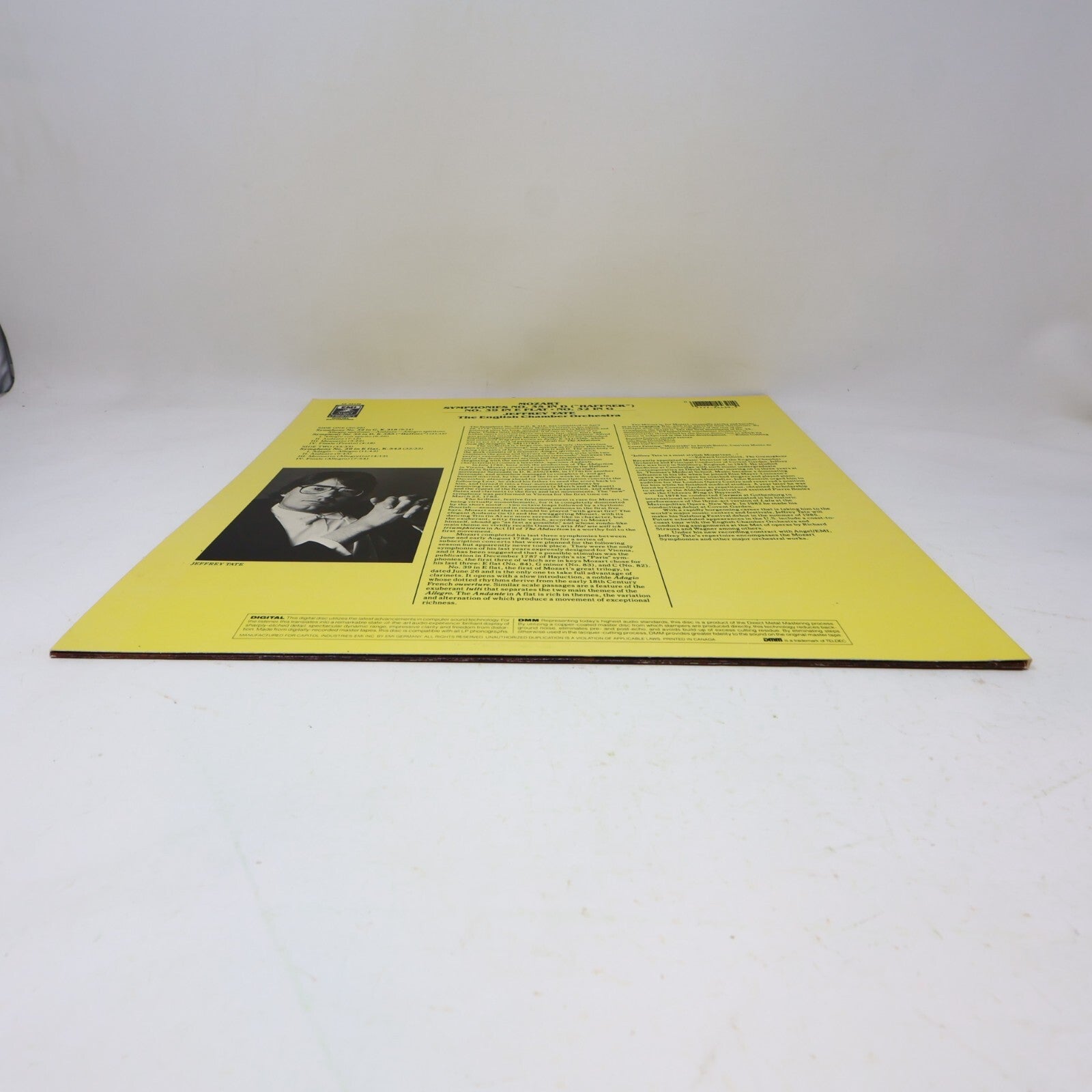 Jeffrey Tate Conducts Mozart English Chamber Orchestra Record AE-34439 Emi 1985