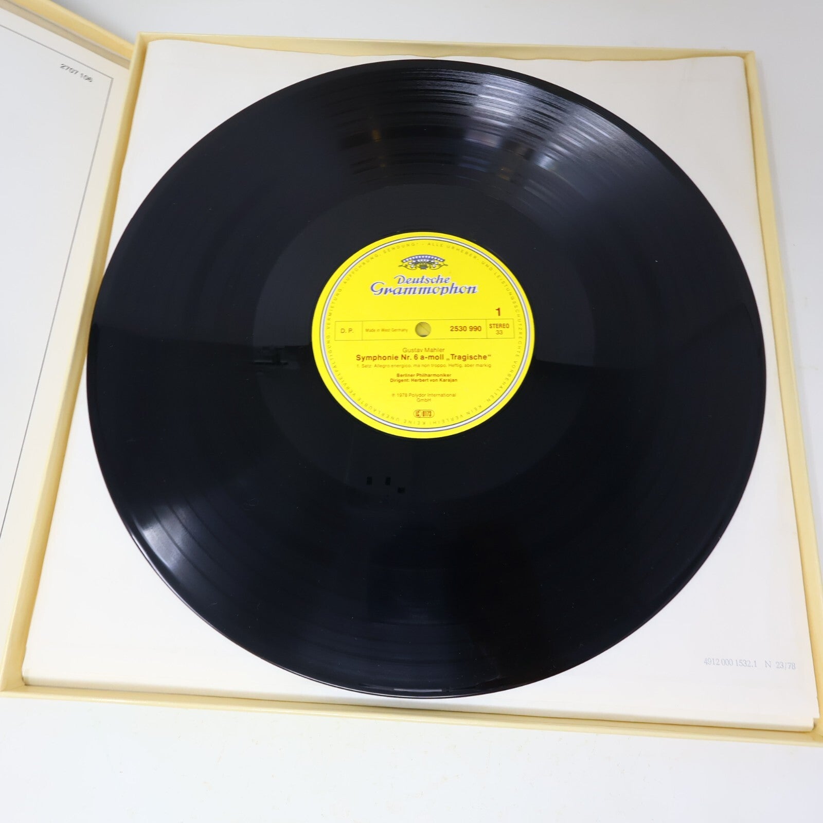 Herbert von Karajan Gustav Mahler Symphonie #6 Tragische 2x LP Record 2707 106