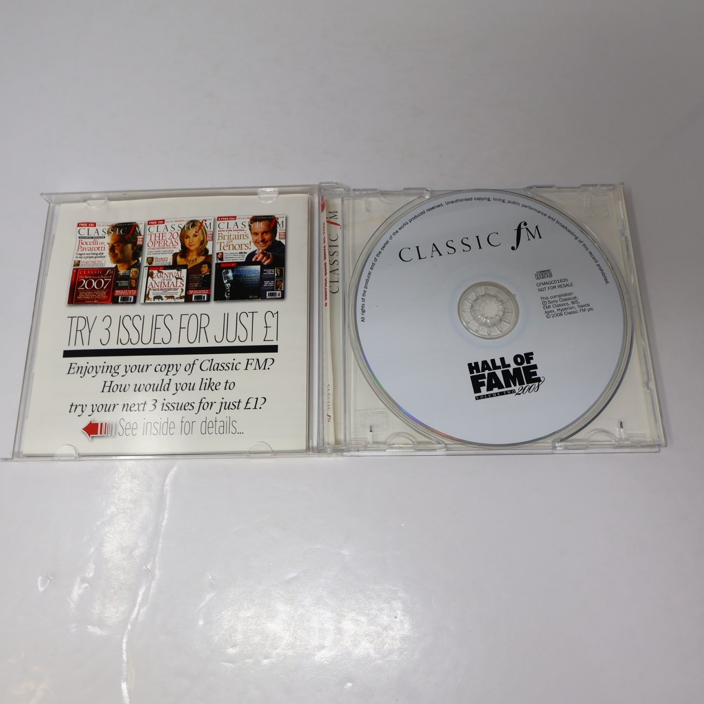Classic FM Hall of Fame 2008 Volume One-Two #1-2 CD Lot Fauré/Beethoven/Bach