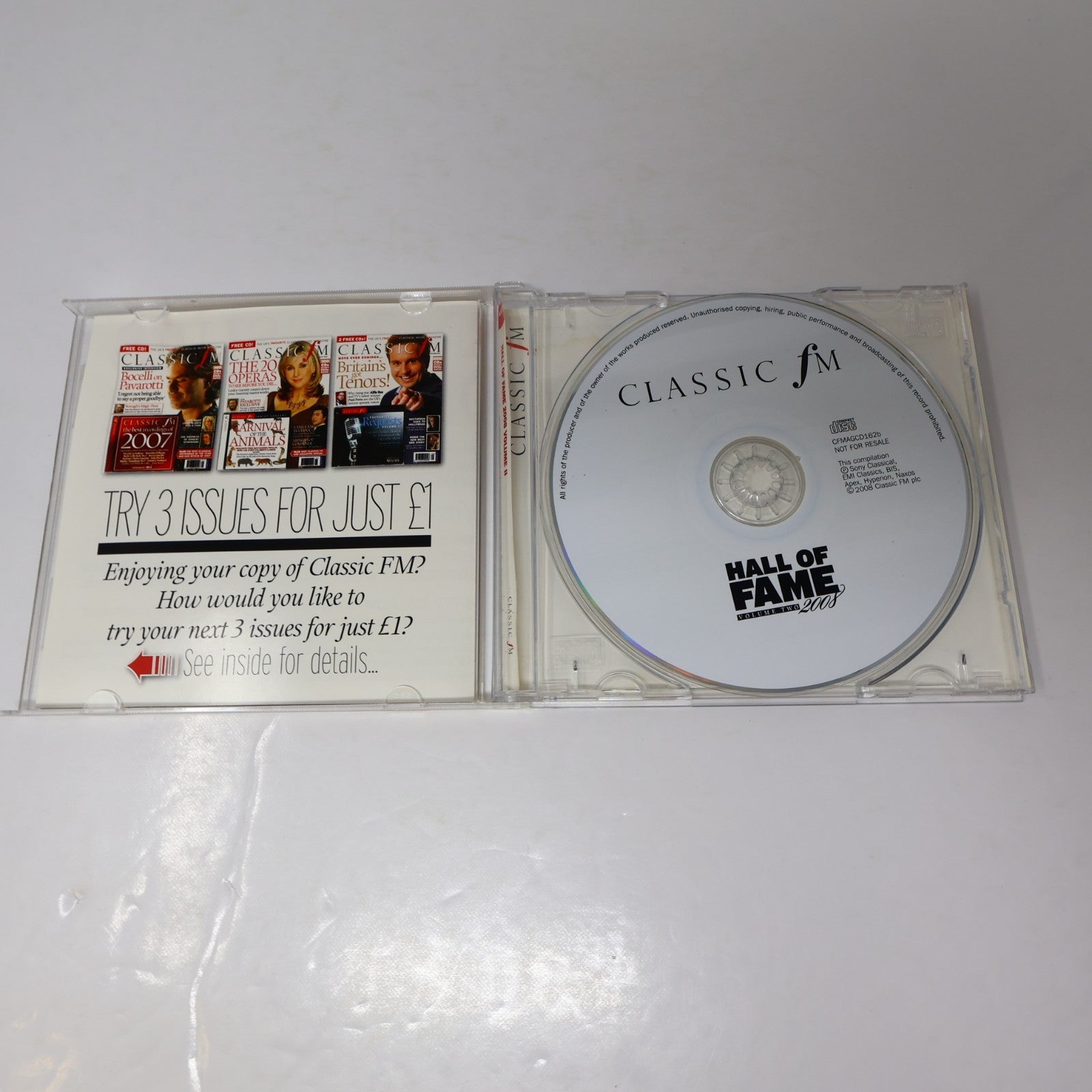 Classic FM Hall of Fame 2008 Volume One-Two #1-2 CD Lot Fauré/Beethoven/Bach