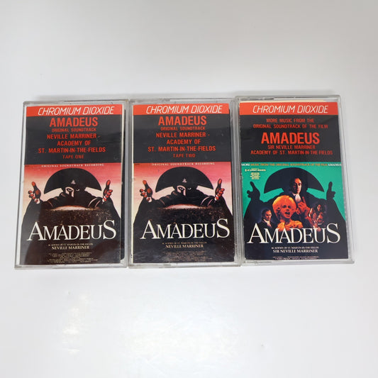 Amadeus/More Amadeus Original Movie Soundtrack 3 Cassettes Lot Neville Marriner