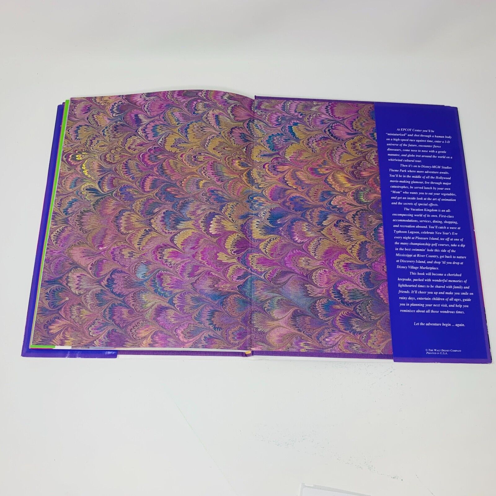 c1990s Walt Disney World Disney's Kingdom Editions Purple Theme Parks Hardcover