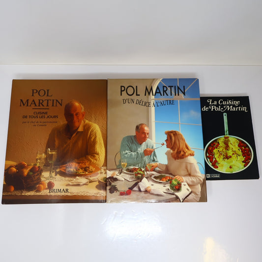 Pol Martin Lot 3 Livres D'un Délice à l'Autre/Cuisine de Tous les Jours Recettes