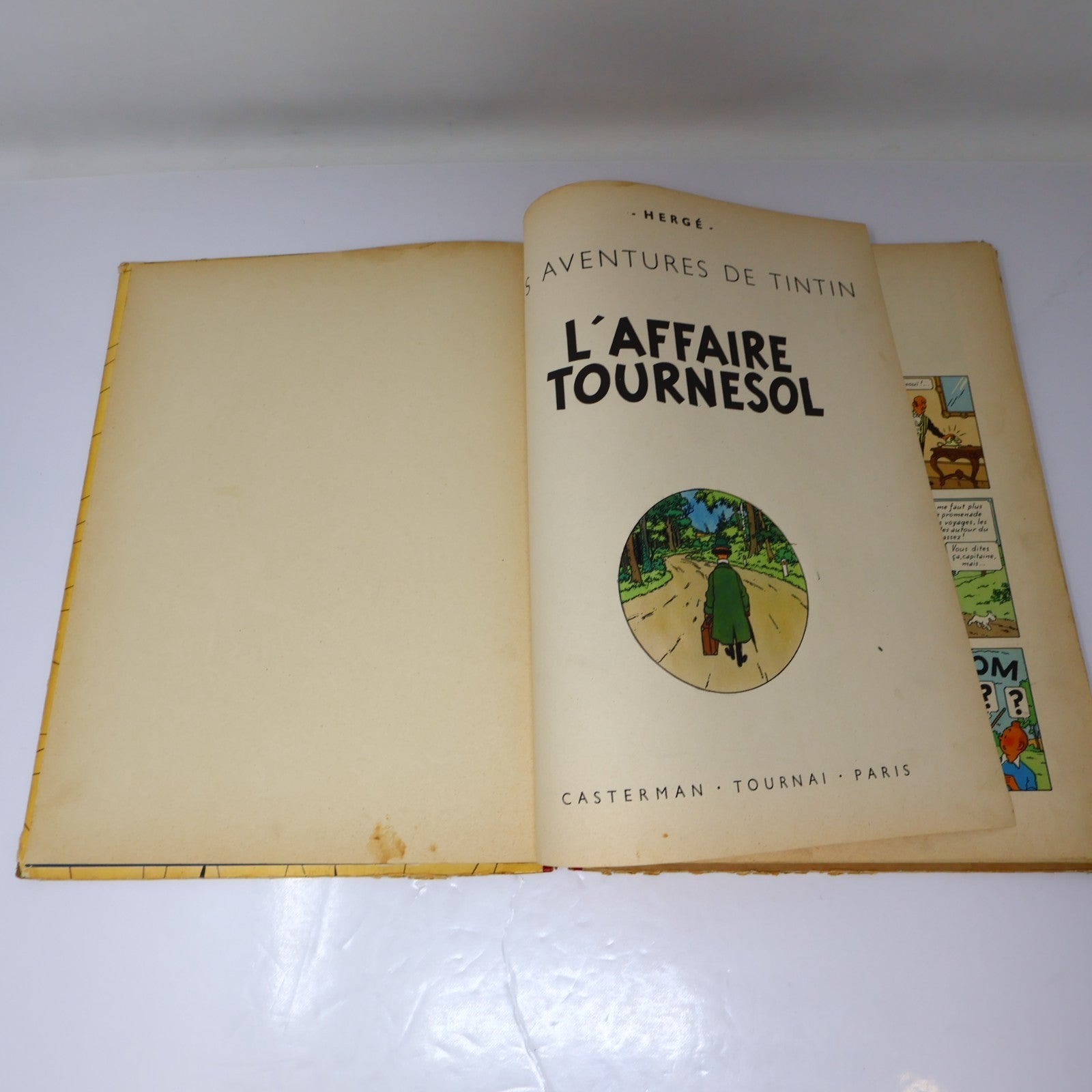 Tintin L'Affaire Tournesol Hergé Casterman 1956 HC B20 Belgique Français/French