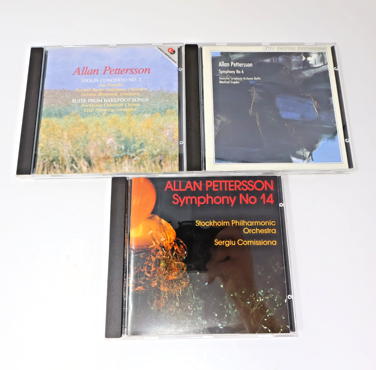 Allan Pettersson 3 CDs Lot Trojahn/Comissiona/Blomstedt Symphony #6 14