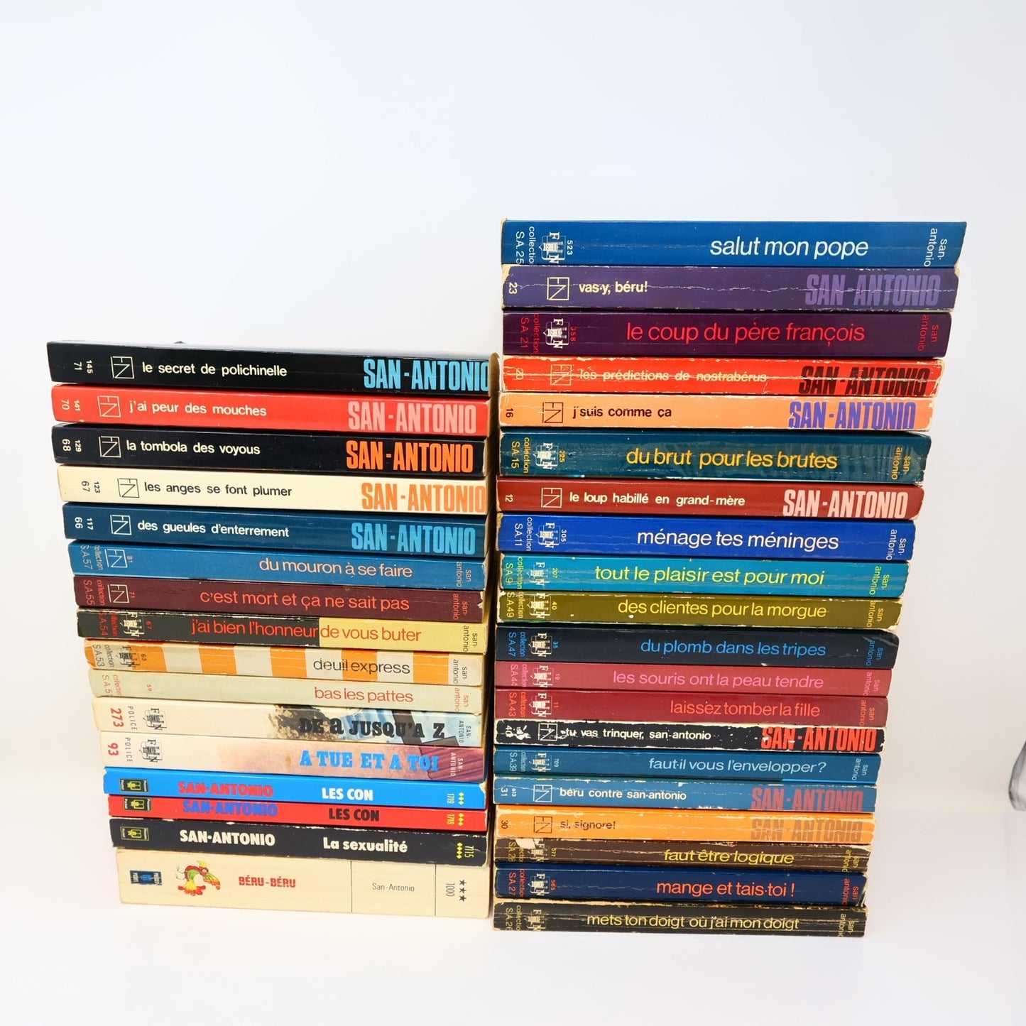 San-Antonio Lot 36 Livres Crime et Mystère Policier Thriller Fleuve Noir PB Vtg