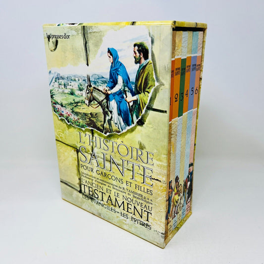 1963 Coffret L'Histoire Sainte pour Garçons et Filles #1-6 Complet Presses D'Or