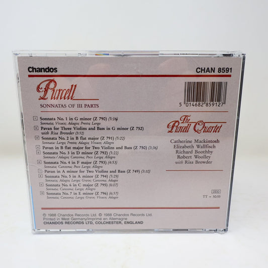 Purcell - Sonatas Vol. 1 CD 1988 The Purcell Quartet Classical Chandos CHAN 8591