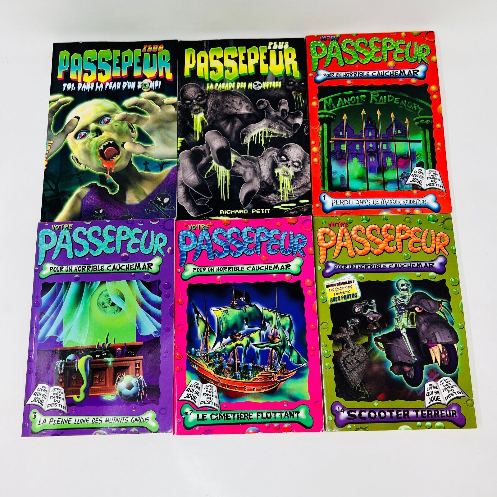 8x Votre Passepeur Horrible Cauchemar/Zéro 2 Livres Signés par Richard Petit Lot