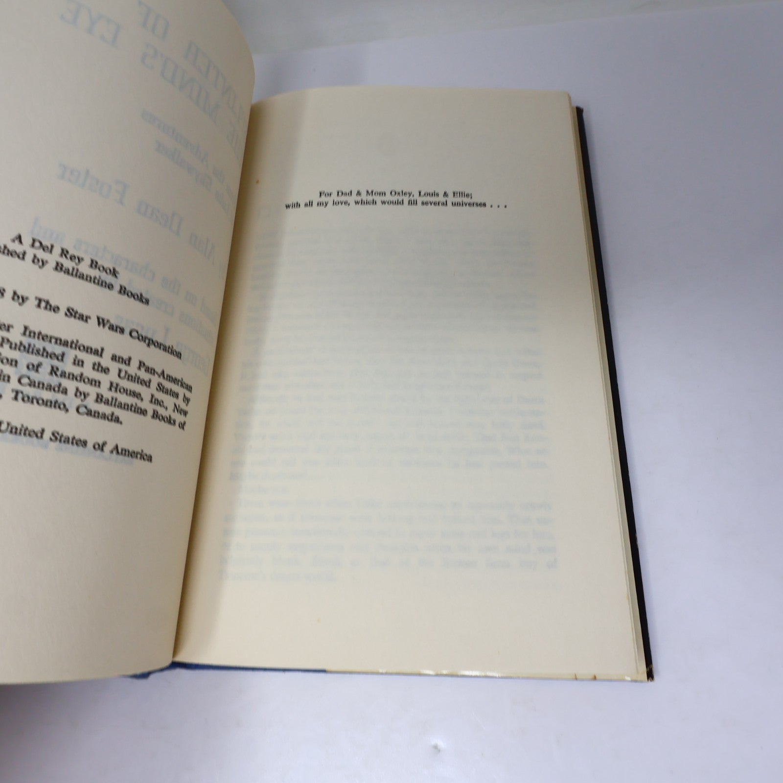 Splinter of the Mind's Eye Alan Dean Foster Star Wars Del Rey 1978 HC DJ BCE 70s