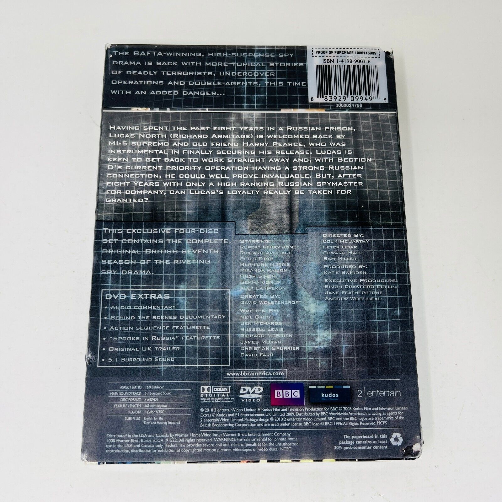 MI-5 Volume 7 DVD 2010 4-Disc Set Tested Region 1 NTSC BBC TV Television Series