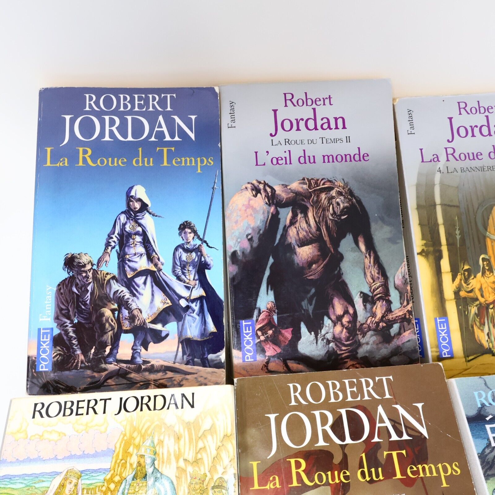 Lot 9 Livres La Roue du Temps Robert Jordan Pocket/France Loisirs Book Français