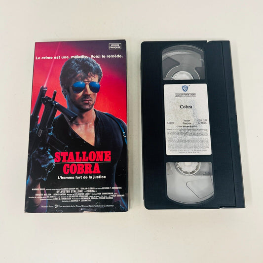 1994 Cobra VHS NTSC Testé en Français/in French Sylvester Stallone Action