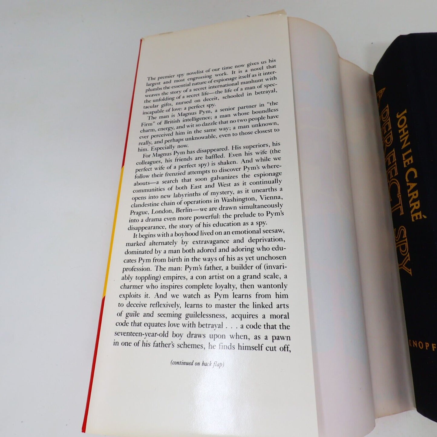 1986 A Perfect Spy John le Carré Thriller Mystery Espionage 1st Edition Knopf HC