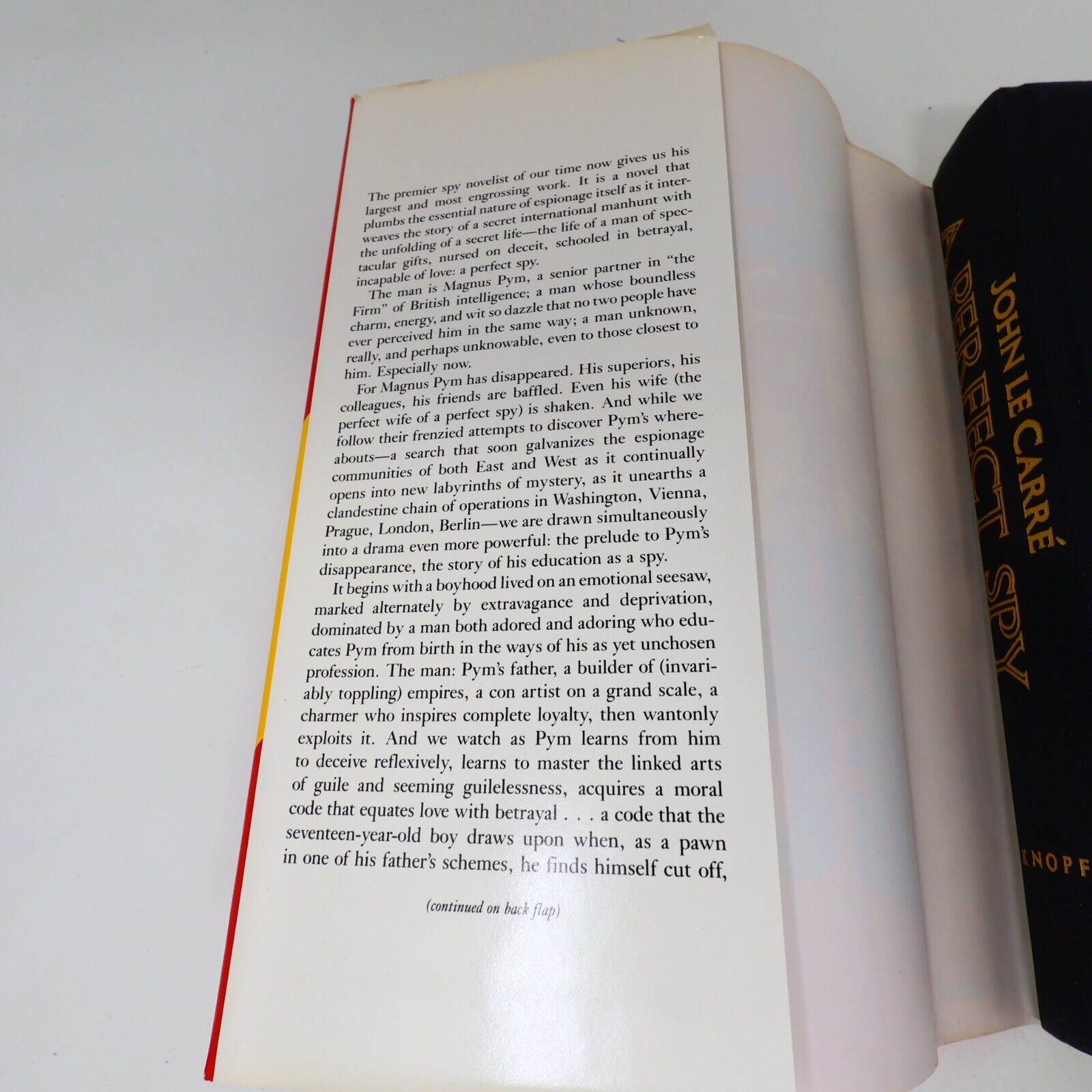 1986 A Perfect Spy John le Carré Thriller Mystery Espionage 1st Edition Knopf HC