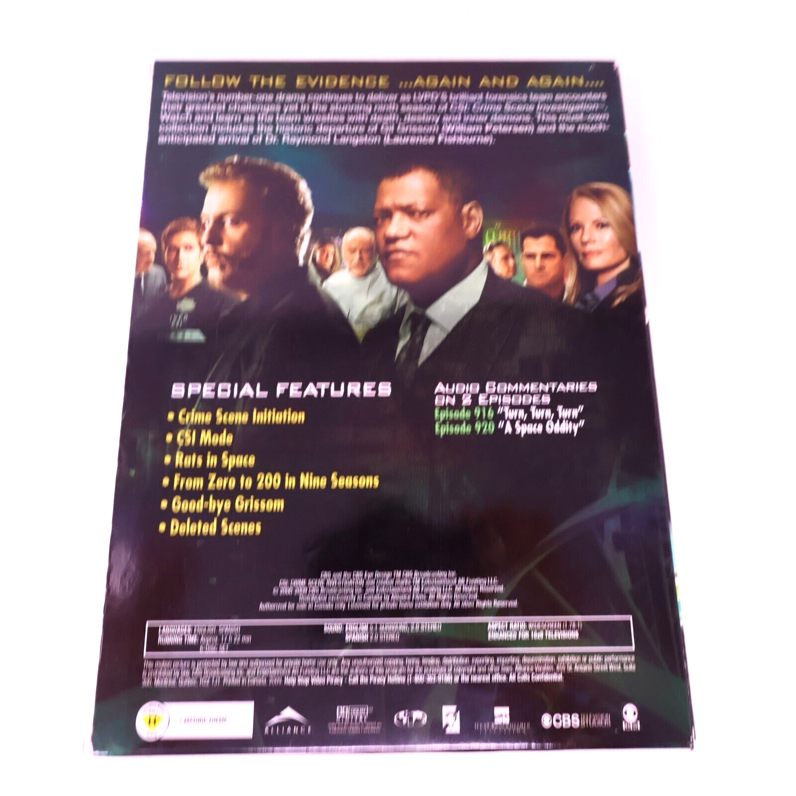 CSI Crime Scene Investigation Ninth Season #9 DVD Tested NTSC Laurence Fishburne