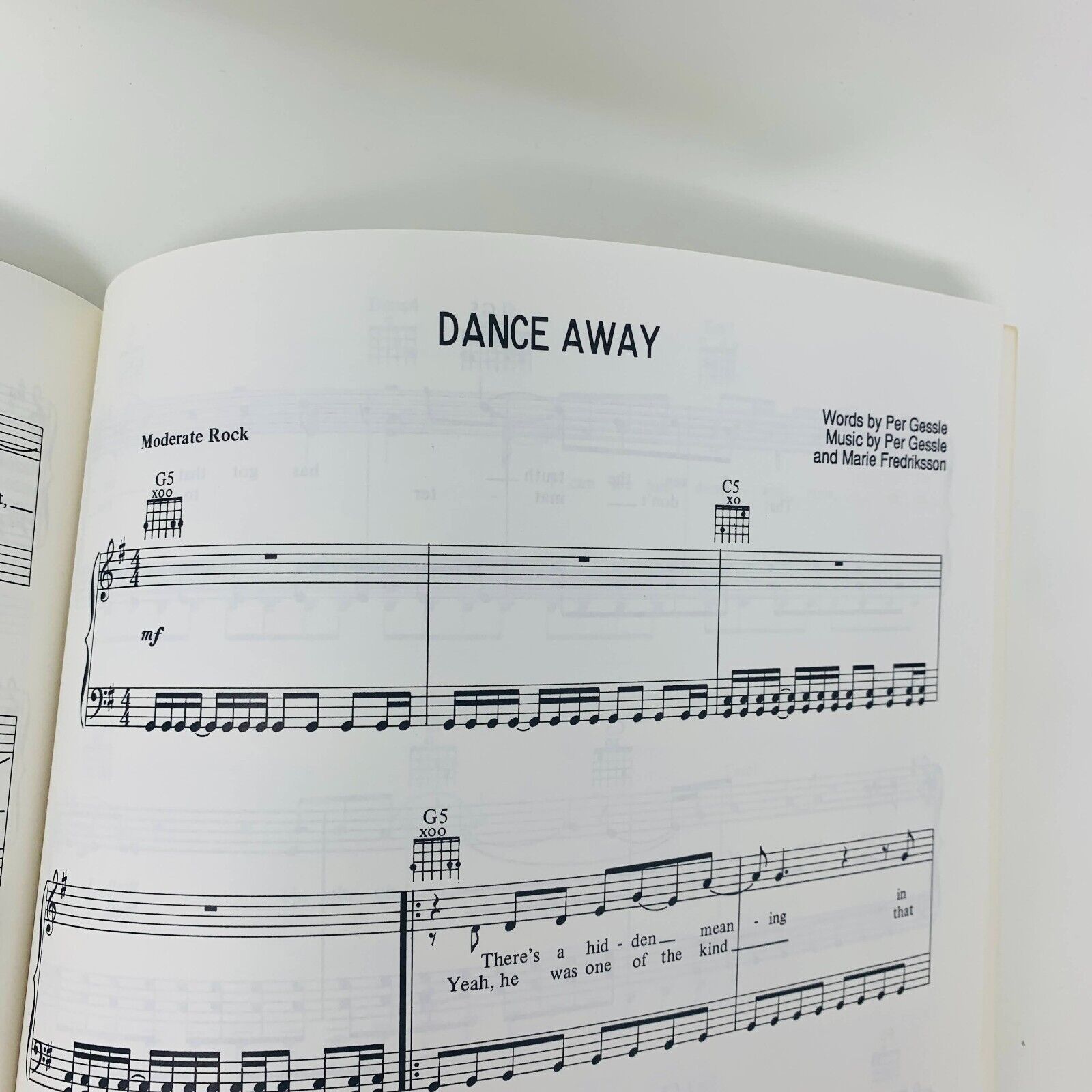1989 Roxette Look Sharp Songbook Cherry Lane Milton Okun Piano Guitar Fold Out