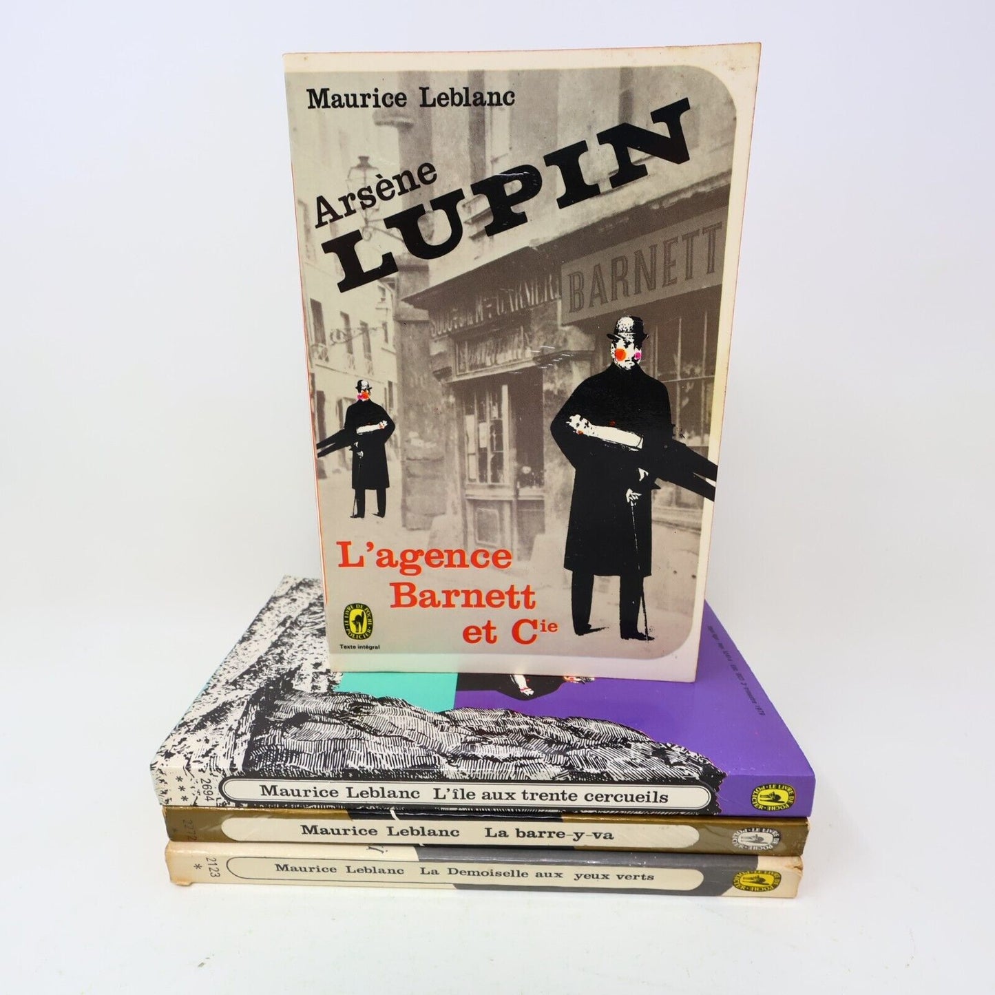 Arsène Lupin Lot 4 Livres Maurice Leblanc Français French Poche Paperback 70s PB
