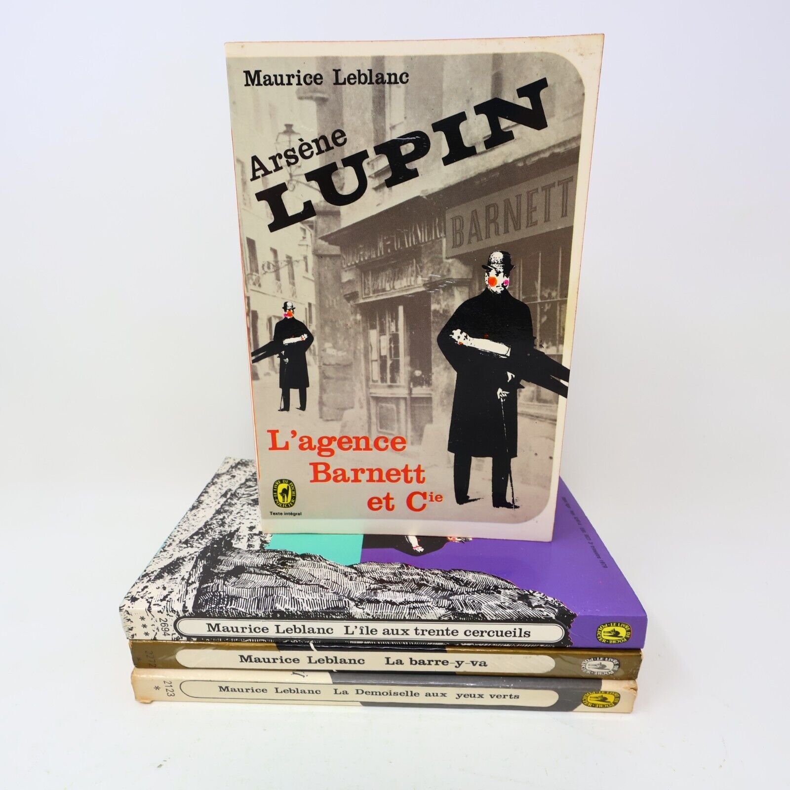 Arsène Lupin Lot 4 Livres Maurice Leblanc Français French Poche Paperback 70s PB