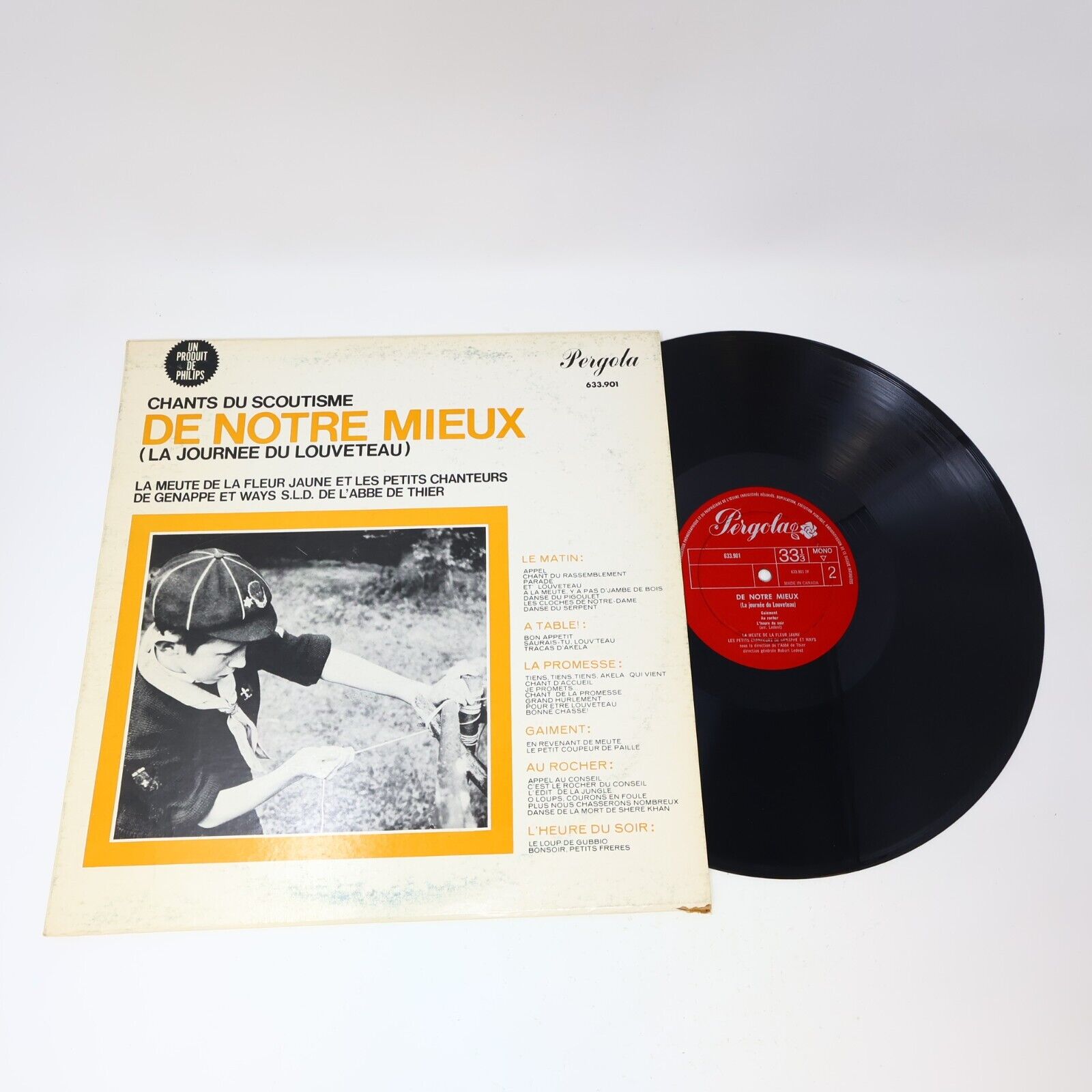 De Notre Mieux La Journée du Louveteau Chants du Scoutisme Disque LP 1967 Scouts