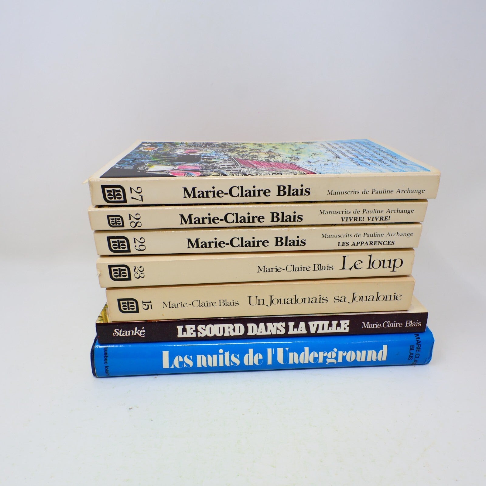 Marie-Claire Blais Lot 7 Livres Le Sourd dans la Ville/Loup/Apparences Français