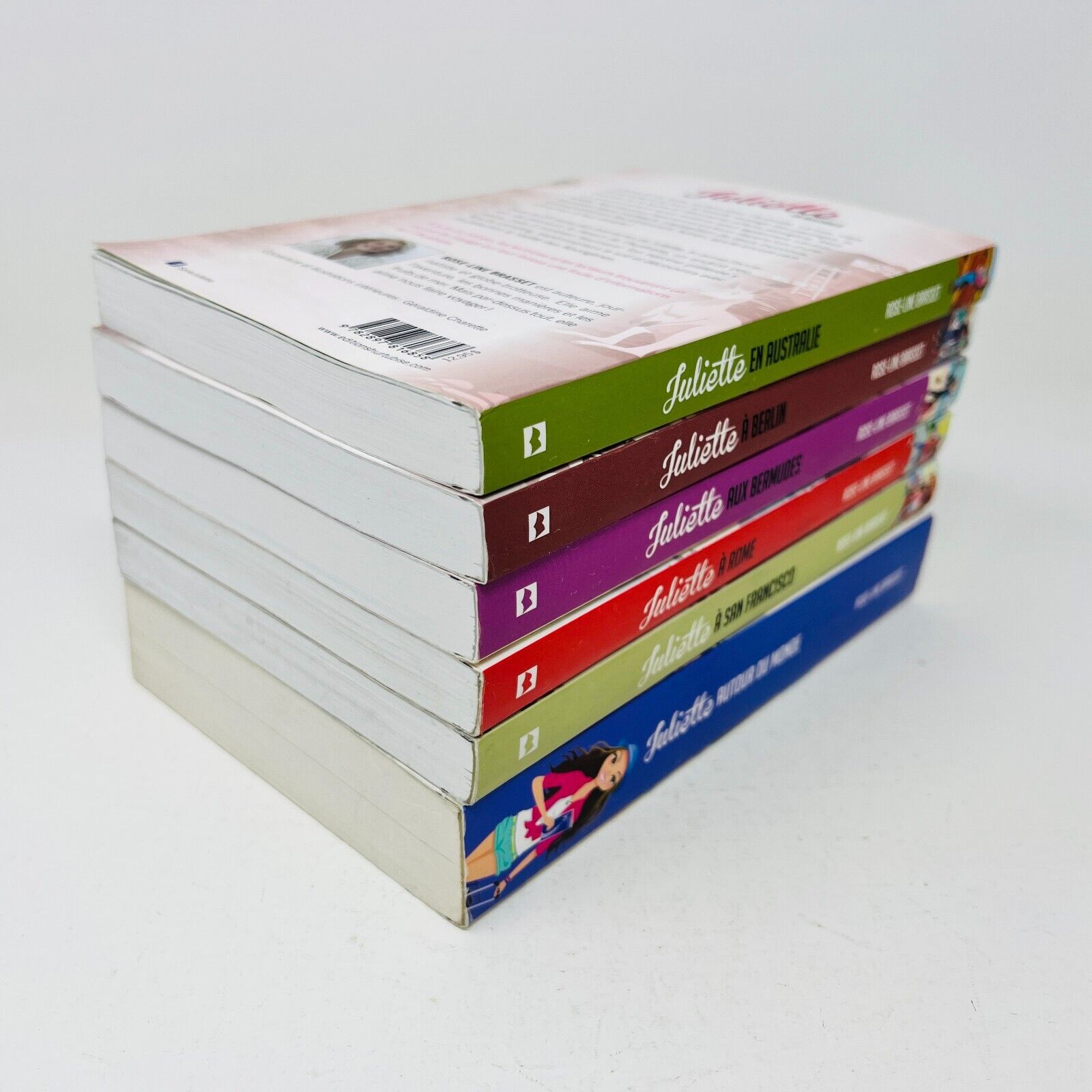 6x Juliette à Berlin/San Francisco/Rome Rose-Line Brasset Lot Livres Hurtubise