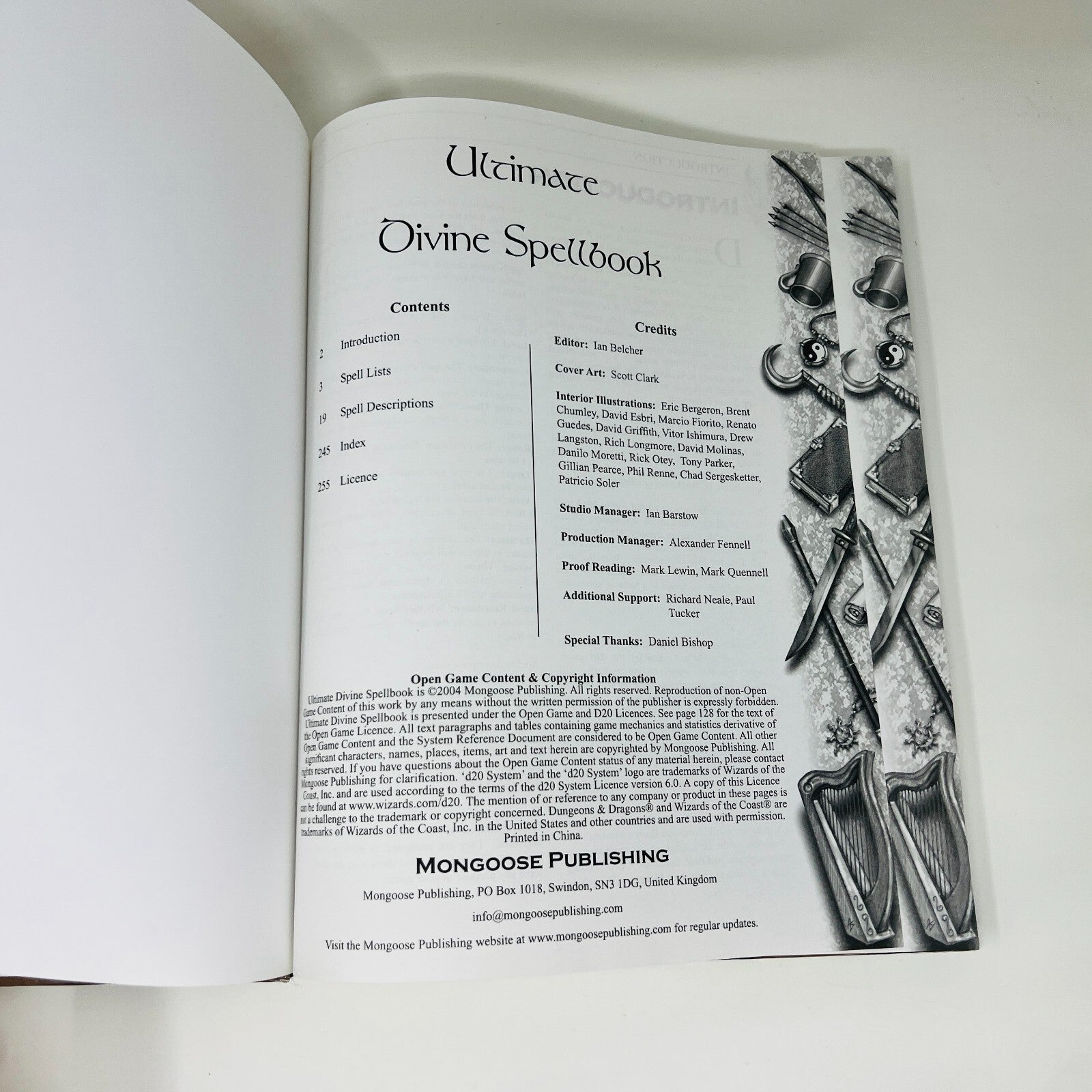 Ultimate Divine Spellbook Mongoose HC D20 v3.5 Supplementary Rulebook 8 MGP 9008