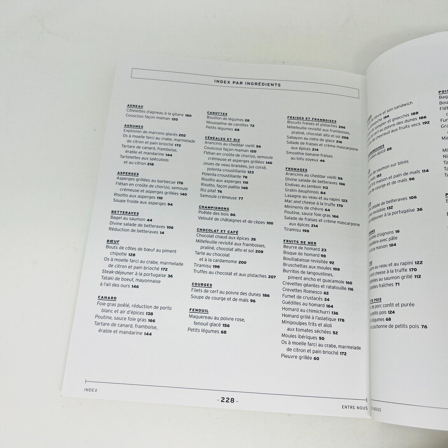 2013 Entre Nous de Jonathan Garnier Guide Culinaire Cuisine Recettes Français PB