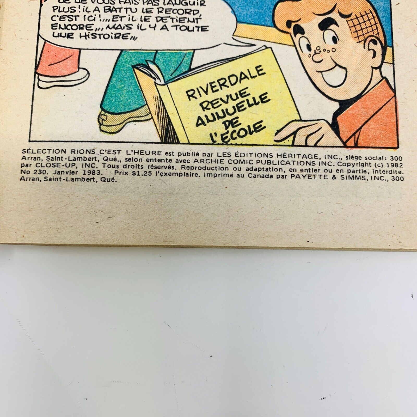 7x Sélection Archie Rions c'est l'Heure Jughead French Français EH Comic Lot 80s